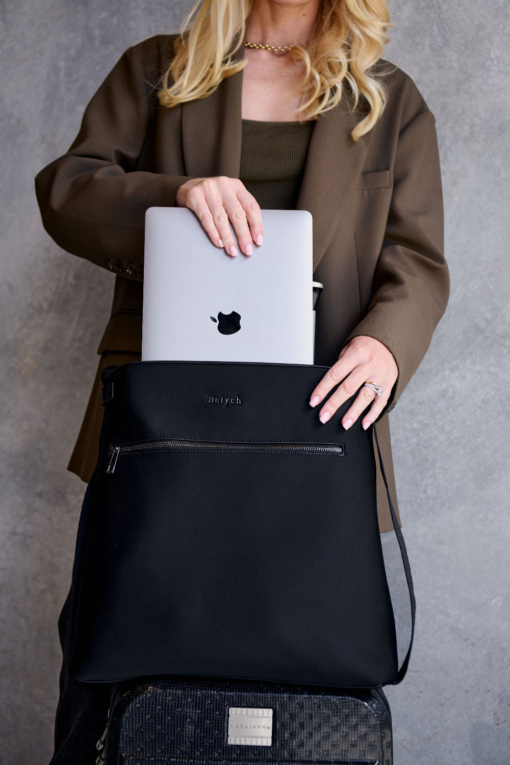 Black laptop bag for travel