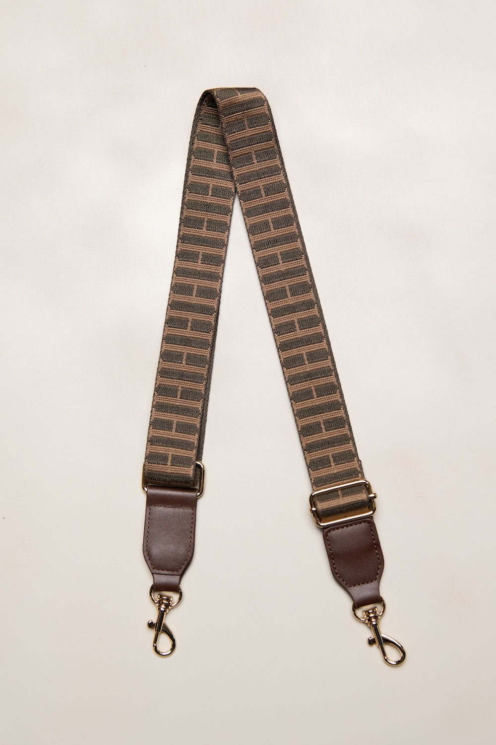 Chocolate brown adjustable crossbody strap 