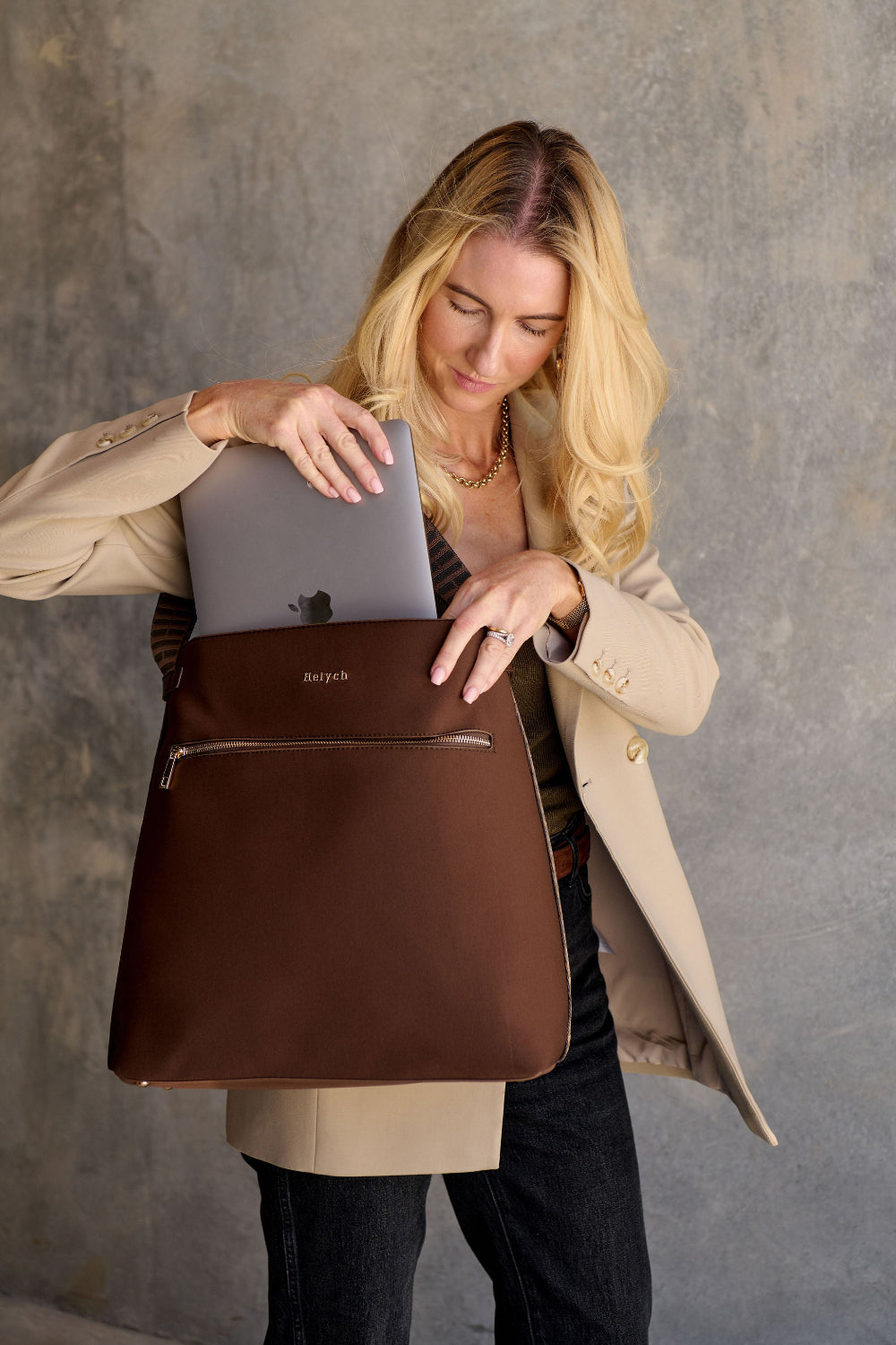 Chocolate brown laptop bag