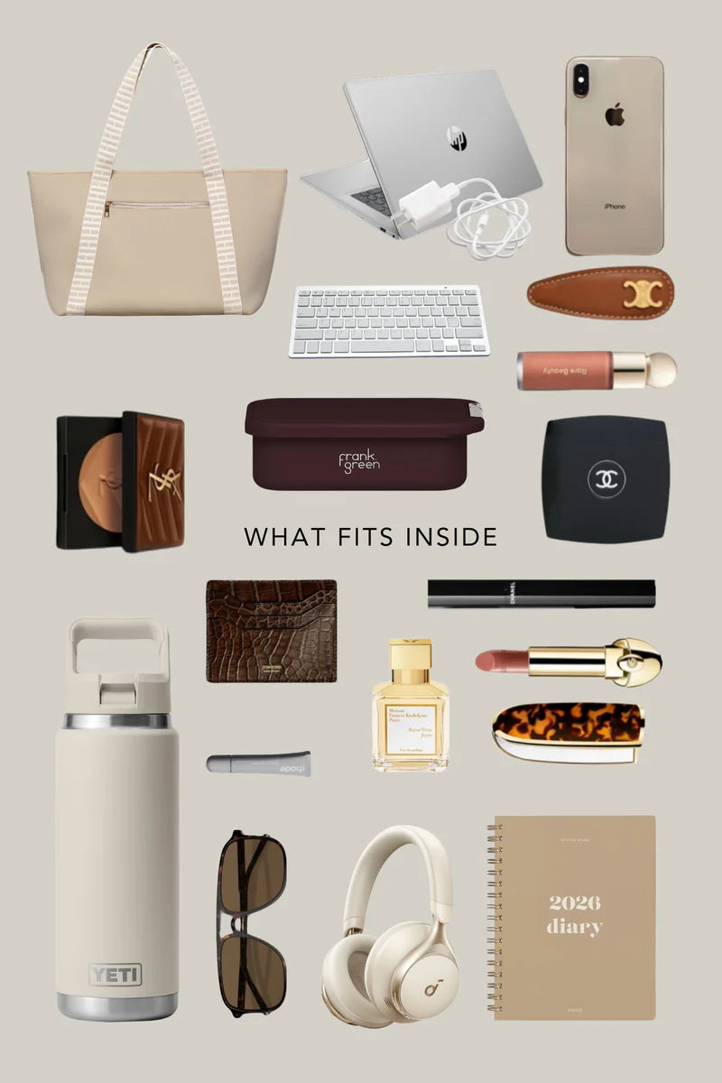 Taupe what fits inside carry all bag