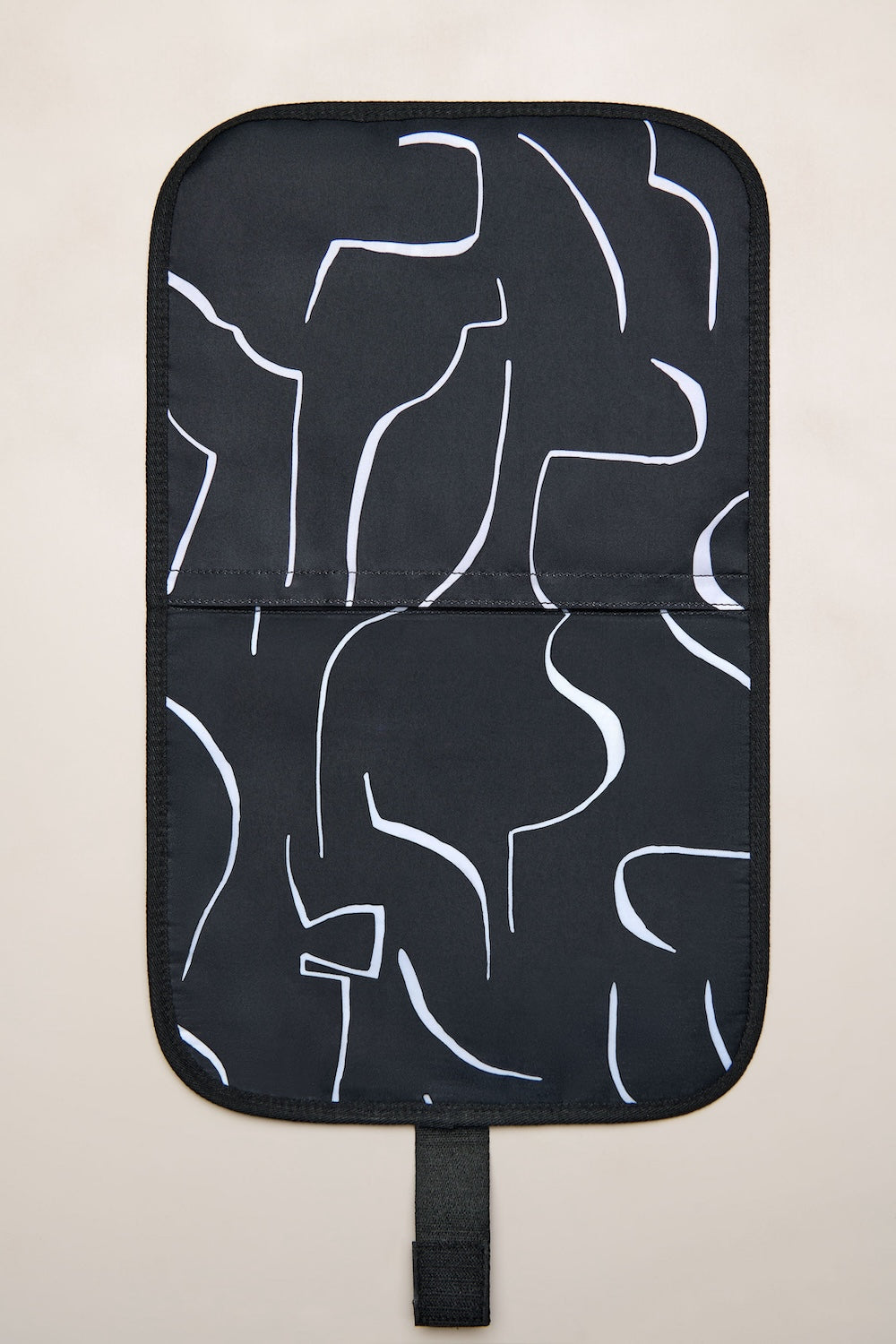 Black baby change mat